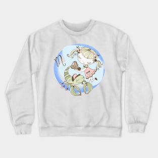 Zodiac Scorpio Cute Kid Design Horoscope Gift Crewneck Sweatshirt